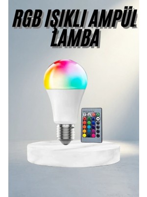Hsc Bilişim Uzaktan Kumandalı Renk Değiştiren LED Ampul E27 10 Watt