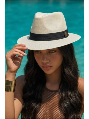Gigi Luxe Kadın Uv Korumalı Hasır Fötr Şapka
