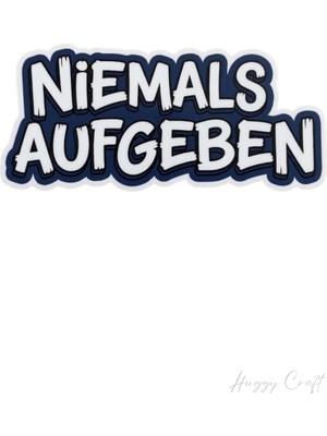Huggy Craft Niemals Aufgeben Tasarımlı Tekli Suya Dayanıklı Laptop Termos Telefon Etiketi