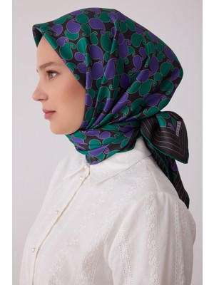 Belli Etnik Desen %100 Twill Ipek Eşarp BE22-83