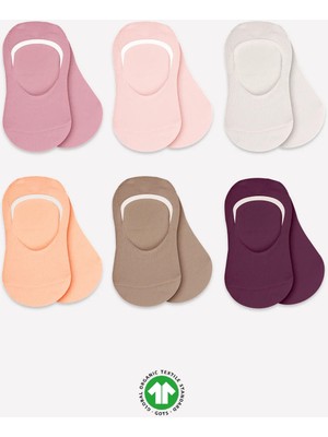 Bistyle 6'lı Mix Babet Çorap 30101 Gül Kurusu