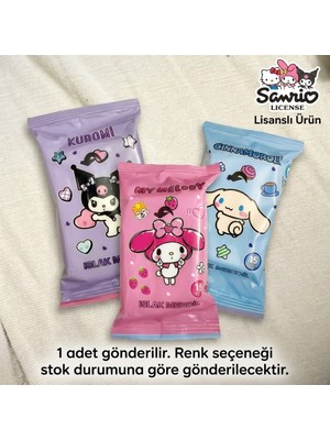 Bakgelal Kuromi Lisanslı Mini Islak Mendil- Kuromi Taşınabilir Cep Islak Mendili 15'li