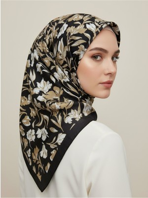 Zer Çiçek Motifli Floral Desenli Özel Tasarım Şal