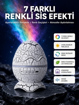 Pileli Store Yıldız Gökyüzü Efektli Çok Modlu Gece Işığı