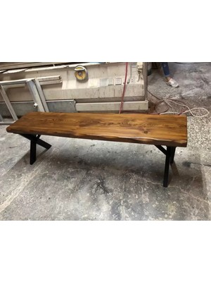 TeOra Store Ceviz Rengi Kütük Bank Ölçüsü 140X35.CM
