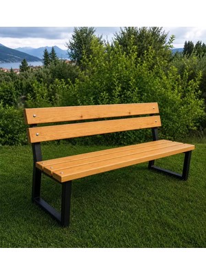 TeOra Store Döküm Ayaklı Ahşap Oturma Bankı 117