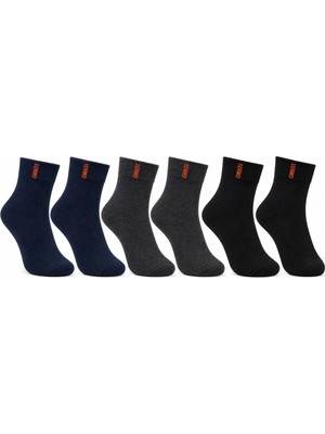 TeOra Store Erkek Çorap 6'lı Dikişsiz Havlu  | Orta Konç, Sıcak Tutan, Yumuşak ve Dayanıklı