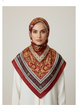 Lady Coco Soft Pamuklu Daire Desenli Şal