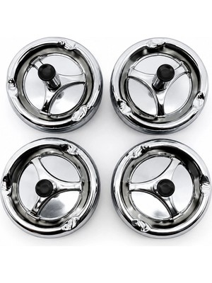 Adalı Store 12 Adet Ashtray Yuvarlak - Basmalı Metal Küllük BX40