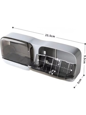 Adalı Store Duvara Monte Ikili Kapaklı Plastik Katı Sabunluk Organizer – Banyo &amp;amp; Mutfak Için Yapışkanlı Sabun Kutusu ve Düzenleyici BX40