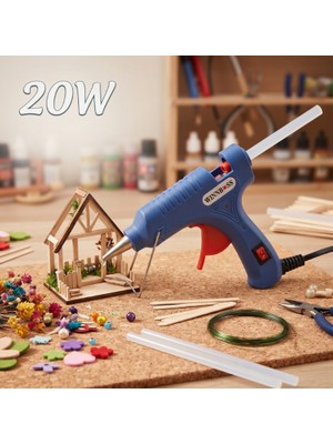 Ttt 20W Sıcak Silikon Tabancası - Küçük Boy - 7.5 mm Mum Silikon Uyumlu
