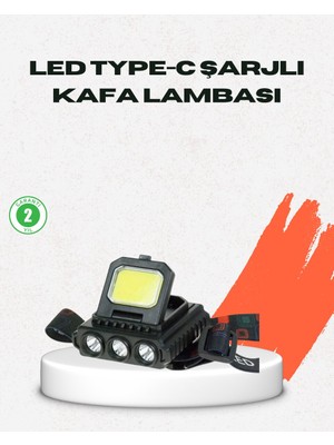 Adalı Store USB Şarjlı Kafa Feneri 800 Lumen Ayarlanabilir Cob ve Xpe LED