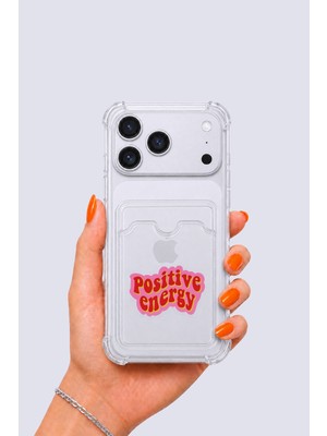 iPhone 17 Pro Max Kartlıklı Pozitif Enerji Desenli Kılıf