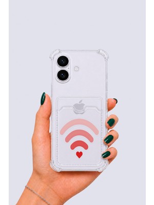 iPhone 17 Kartlıklı Aşk Sinyali Desenli Kılıf