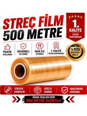 Optimex 500 METRE Gıda Streç Film 30 CM 1. Kalite Gıda ile Uyumlu Dayanıklı ve Esnek