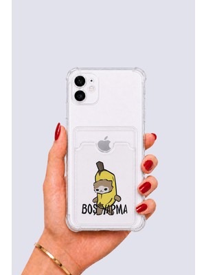 iPhone 11 Kartlıklı Boş Yapma Desenli Kılıf
