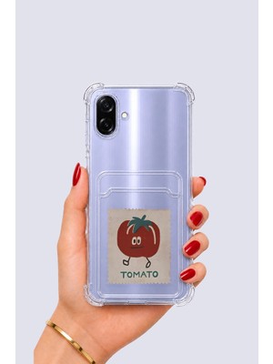 Samsung Galaxy A07 Kartlıklı Tomato Desenli Kılıf