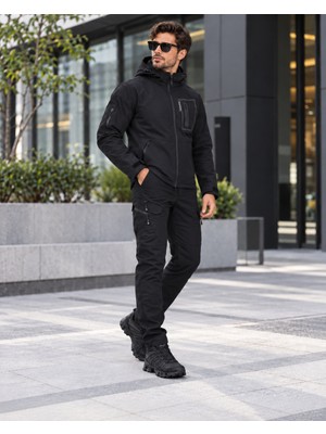 Suit Aydın Erkek Softshell Outdoor Takım Kürklü Mont ve Pantolon