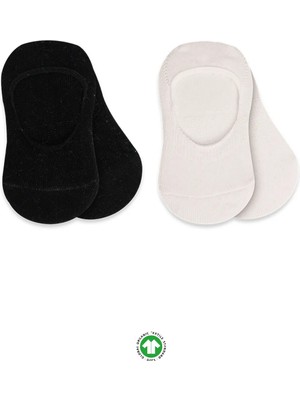 Bistyle 2'li Penye Babet Silikonlu Basic Çorap 30104 Siyah Ekru