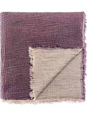 Mey İthalat Müslin Pike Tek Kişilik, 100% Pamuk, 4 Katlı, Yazlık Pike, Mor, 160X220 cm