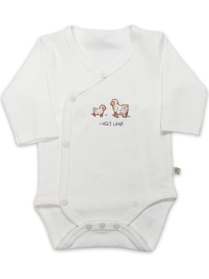 Bistyle Curly Lamb Uzun Kol Kravuze Body 17111 Bej Mavi Ekru