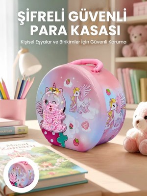 Çocuk Para Kasası Anahtarlı Güvenli Tasarruf Kutusu