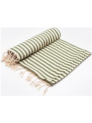 Mey İthalat Stripe Double Yüz Havlusu, Haki