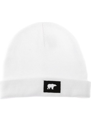 Die Grup Bad Bear Erkek 200241002 Marque Beanie Şapka, Beyaz, Std