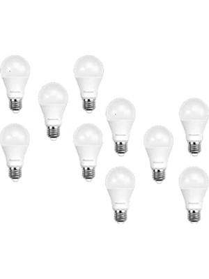 Mey İthalat LED 8.5W Beyaz E27 Duy Ampul 6500K 10'lu Paket