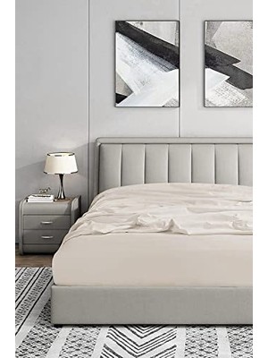 Mey İthalat %100 Pamuk Lastikli Bebek Çarşafı, Ekru, 70 x 140