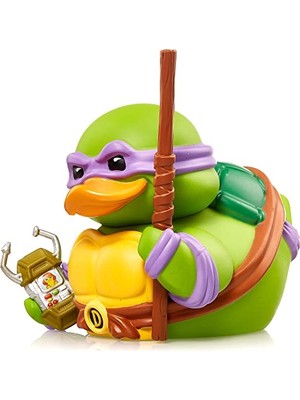 Die Grup Tubbz Kutulu Baskı: Teenage Mutant Ninja Turtles - Donatello Cosplaying Kauçuk Ördek Vinil Figür