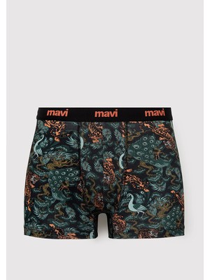 Mavi Baskılı Yeşil Boxer 0912485-85370