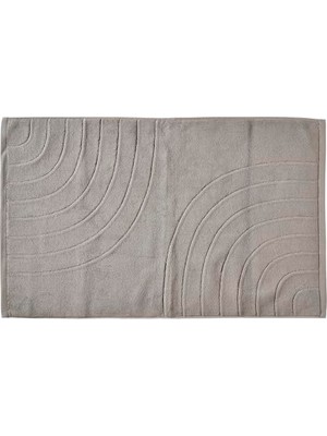 Mey İthalat Time Banyo Paspası, Beton Rengi, %100 Pamuk 50X80 cm