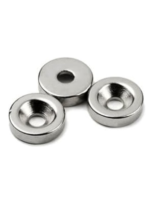 Mey İthalat 20 Adet Havşa Delikli Güçlü Neodyum Mıknatıs, 10 mm x 3 mm
