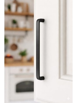 Mey İthalat Alüminyum Dolap & Çekmece Kulp – Mat Siyah Set – Modern Mobilya Kulpu, 5'li, 5'li
