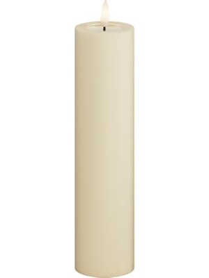 Trendexa Iç Mekan Alevsiz LED Mum - Krem - Gerçek Alevli ™ Teknoloji - Pille Çalışan Mum (5 x 20 Cm)