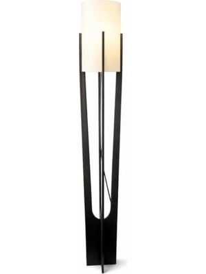 Trendexa Siyah Ahşap Görünümlü Lambader, 135 Cm, Kare Taban 23X23 Cm, E27 LED Uyumlu