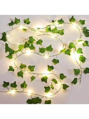 Trendexa 5 Metre 50 LED Yapay Sarmaşık Işık Zinciri, Pilli, Uzaktan Kumandalı, 8 Mod, Gün Işığı