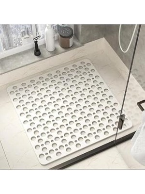 Trendexa Kaydırmaz Duşakabin Banyo ve Duş Paspası, Kare, Bubble, Vantuzlu, Yapışır, 54 x 54 Cm, Beyaz, SEA149B