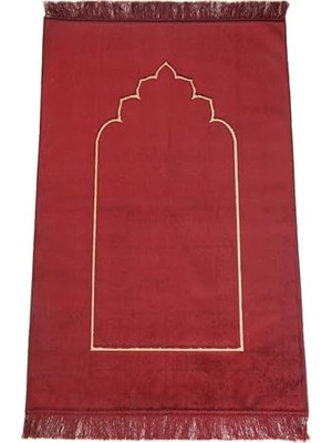 Trendexa Bordo Kadife Seccade, Mihrap Desenli