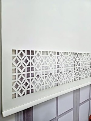 Trendexa Desenli Lazer Kesim Kalın Kumaşlı Stor Perde ML104 160X200 Ekru