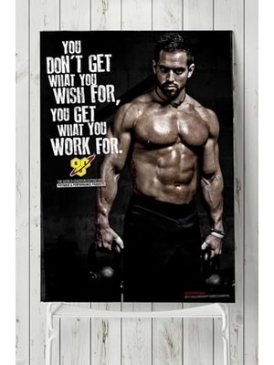 Trendexa PSTER9457 Work For Vücut Geliştirme Body Building Fitness Posteri (60 x 90 Cm)