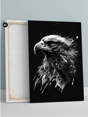 Trendexa (PSTER21052) Siyah Beyaz Kartal Hayvan Kanvas Tablo 50 x 70