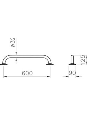 Trendexa Arkitekta A44449 Tutunma Barı, 60 cm