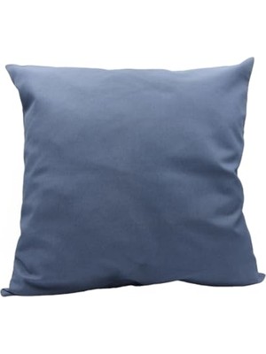Trendexa Pamuklu Kırlent Kılıfı; 45X45 Cm, %100 Pamuk (Denim Mavi)
