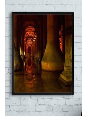 Trendexa (PSTER13961) Yerebatan Sarnıcı Manzara Çerçeveli Tablo 2 (40X50 Cm)