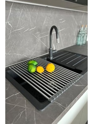 Trendexa Prima Nova; Primanova Lavabo Üstü Katlanabilen Mutfak Rafı, Gri, ADL30207608
