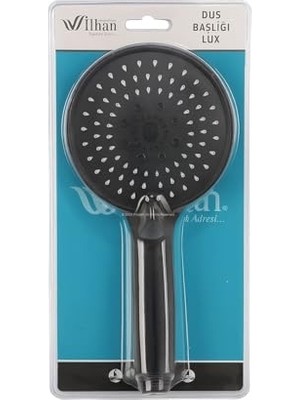 Trendexa Turbo Duş Başlığı, 5 Farklı Akış, Yüksek Basınçlı, Su Tasarruflu, Ultra Dayanıklı, Çok Fonksiyonlu, Vakumlu Ambalaj, El Duşu (Siyah)