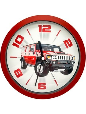 Trendexa Premium Serisi Jeep Desenli Duvar Saati 25 cm