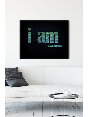 Trendexa PSTER12478 I Am Motivasyon Çerçeveli Tablo 40X50 cm